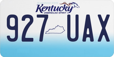 KY license plate 927UAX