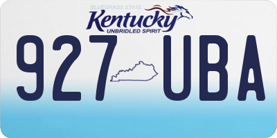 KY license plate 927UBA