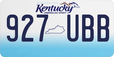 KY license plate 927UBB
