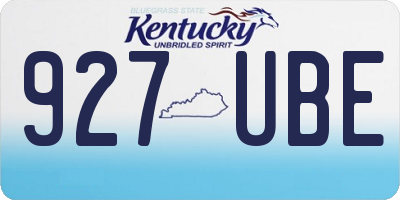 KY license plate 927UBE