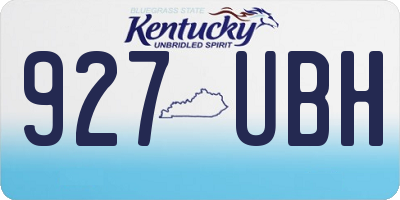 KY license plate 927UBH
