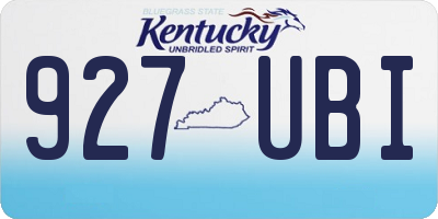 KY license plate 927UBI