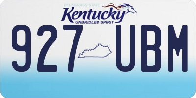 KY license plate 927UBM