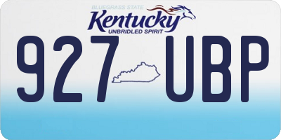 KY license plate 927UBP