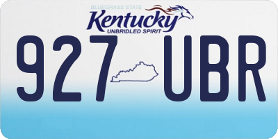 KY license plate 927UBR