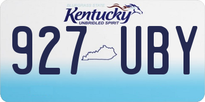 KY license plate 927UBY