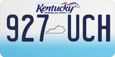 KY license plate 927UCH
