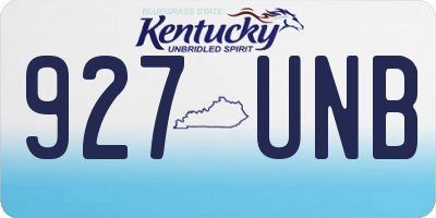 KY license plate 927UNB
