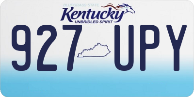KY license plate 927UPY