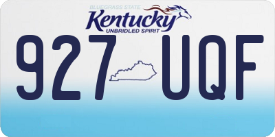 KY license plate 927UQF