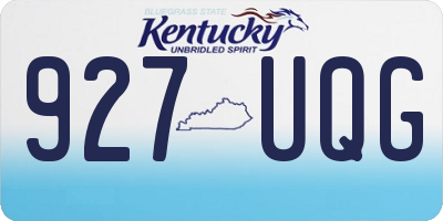 KY license plate 927UQG