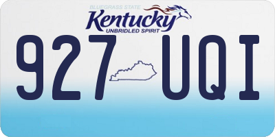 KY license plate 927UQI