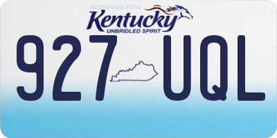KY license plate 927UQL