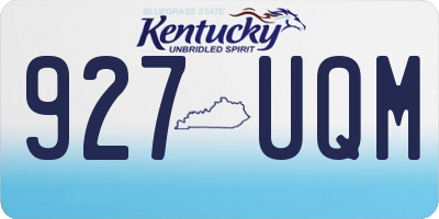 KY license plate 927UQM