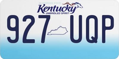 KY license plate 927UQP