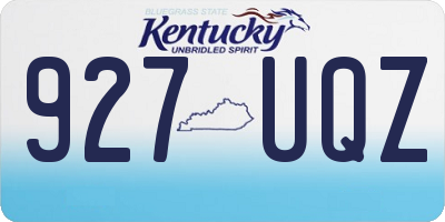 KY license plate 927UQZ
