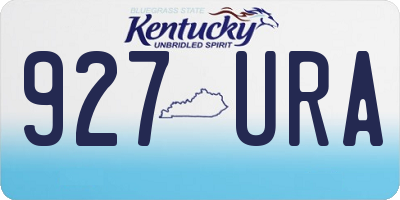 KY license plate 927URA