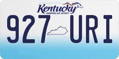 KY license plate 927URI