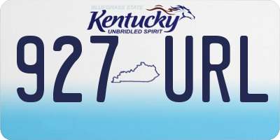 KY license plate 927URL