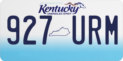 KY license plate 927URM