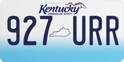 KY license plate 927URR