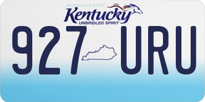 KY license plate 927URU