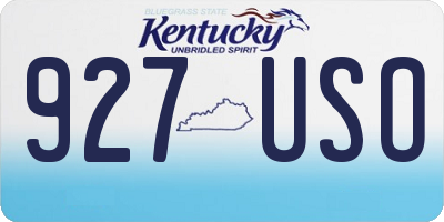KY license plate 927USO