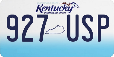 KY license plate 927USP