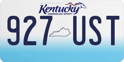 KY license plate 927UST