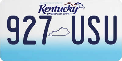 KY license plate 927USU