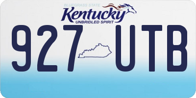 KY license plate 927UTB