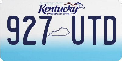 KY license plate 927UTD