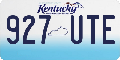 KY license plate 927UTE