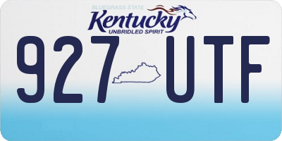 KY license plate 927UTF
