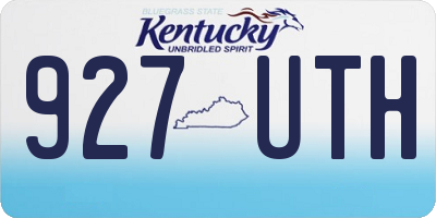 KY license plate 927UTH