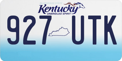 KY license plate 927UTK