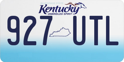KY license plate 927UTL