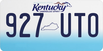 KY license plate 927UTO