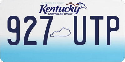 KY license plate 927UTP