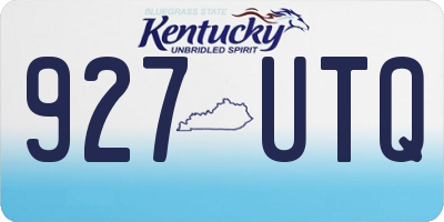 KY license plate 927UTQ