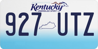 KY license plate 927UTZ