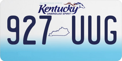 KY license plate 927UUG