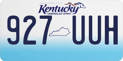 KY license plate 927UUH