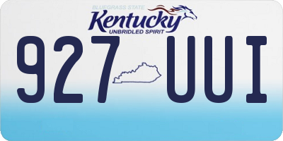 KY license plate 927UUI