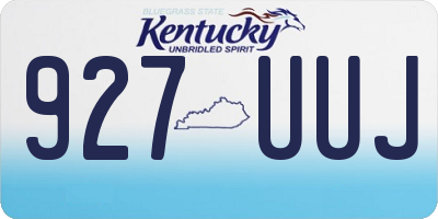KY license plate 927UUJ