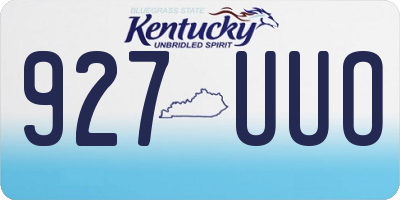 KY license plate 927UUO