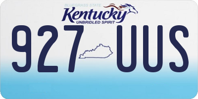 KY license plate 927UUS