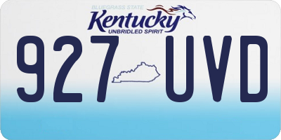 KY license plate 927UVD