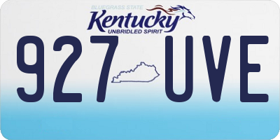 KY license plate 927UVE