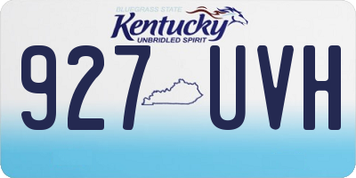KY license plate 927UVH